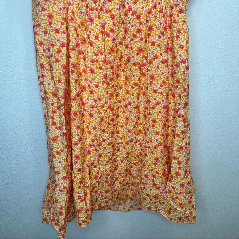 NWOT No Boundaries Orange & Yellow Mini Floral Dress Size Small - Picture 8 of 11